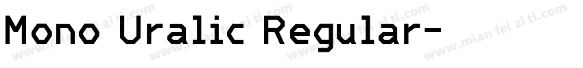 Mono Uralic Regular字体转换